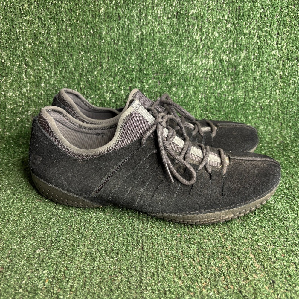 Tsubo 8179-BLK Suede Leather Lace Up Gorpcore Athleisure Sneaker Black Mens 10.5